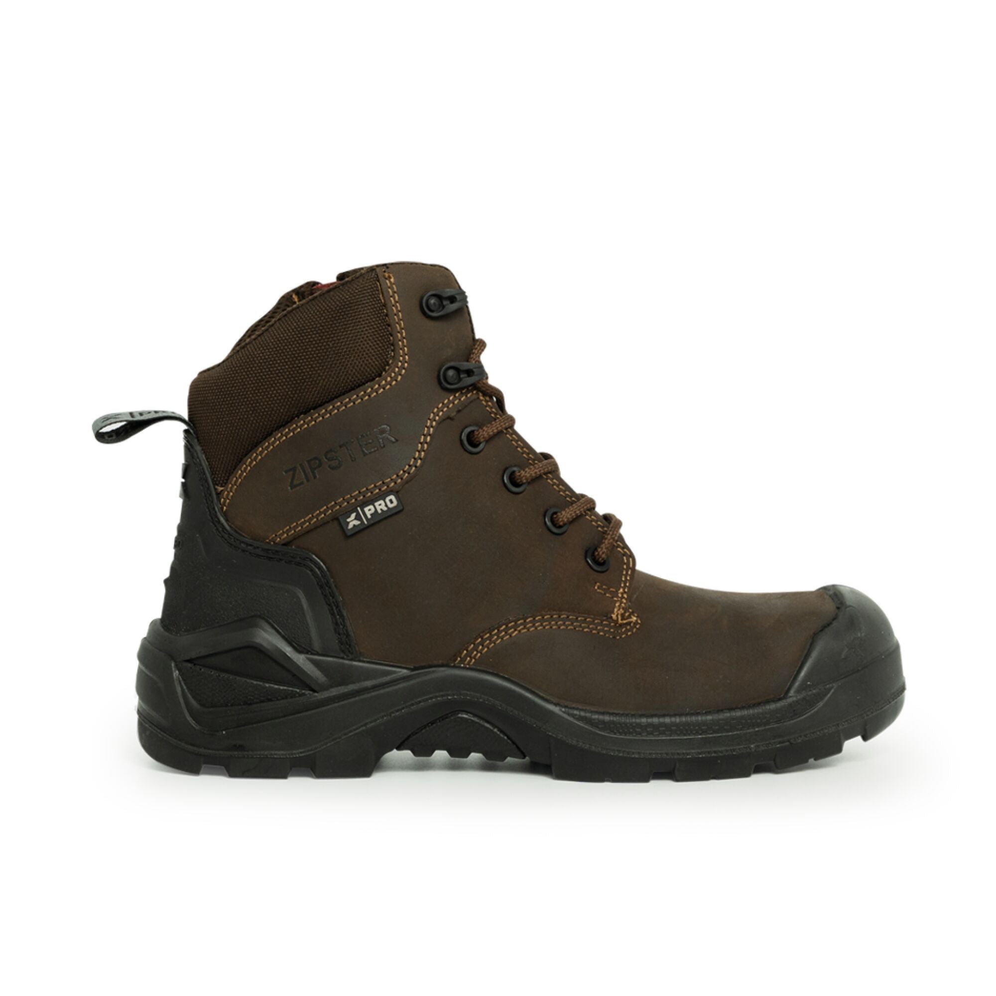 Xpert Pro Zipster S3L Safety Zip-Side Boot Brown