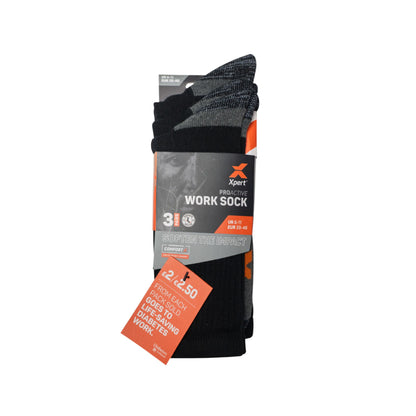 Xpert Pro Active Work Sock 3 Pack