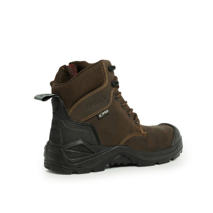Xpert Pro Zipster S3L Safety Zip-Side Boot Brown