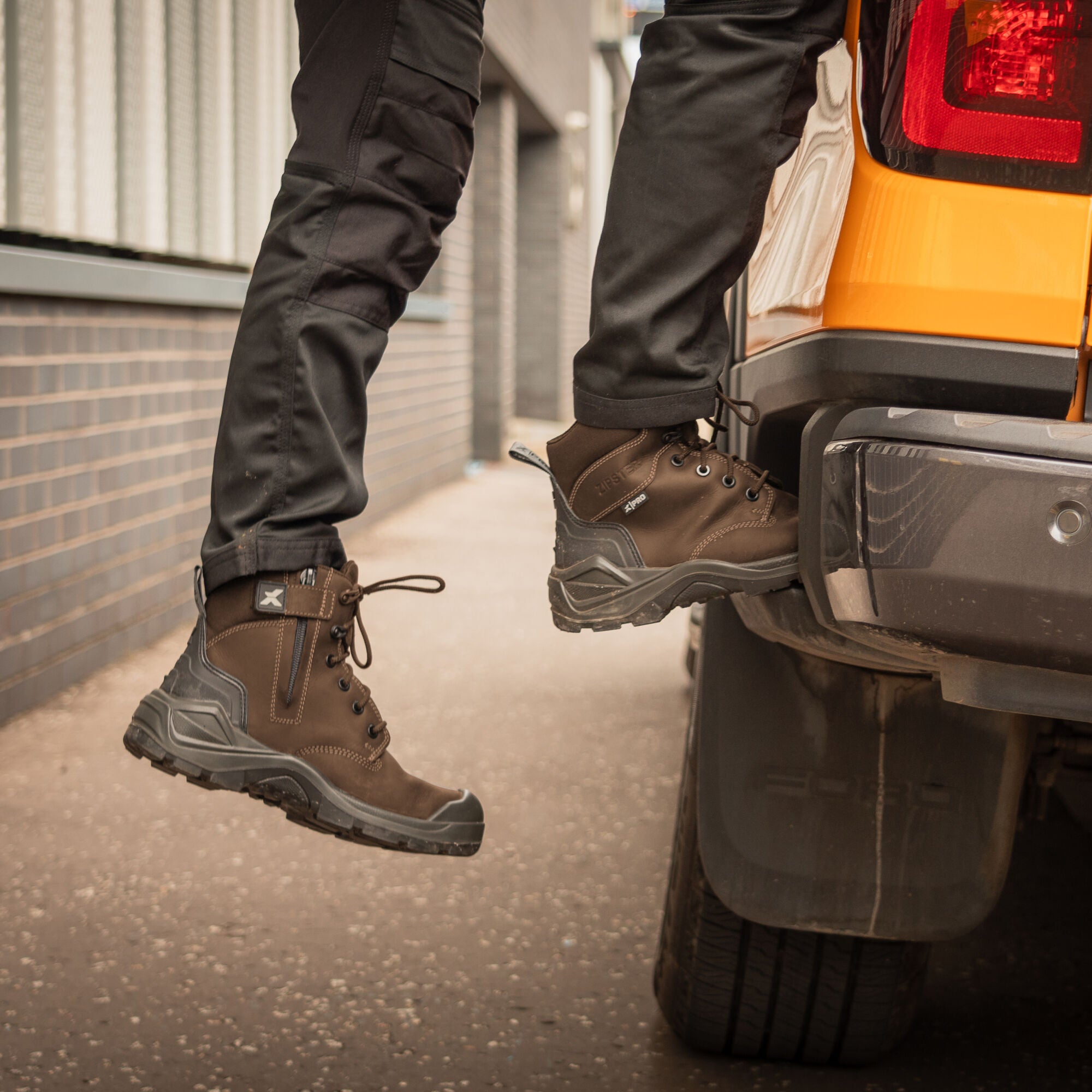 Xpert Pro Zipster S3L Safety Zip-Side Boot Brown